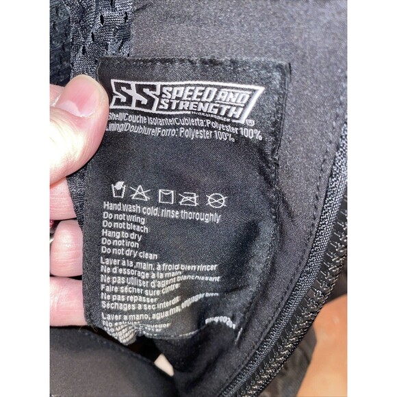 Speed & Strength Women’s Armored Motorcycle Jacket Size Medium Black Silver Zip - Picture 3 of 12